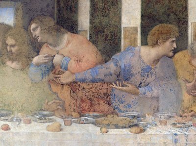 The Last Supper, 1495-97 (post restoration) (detail) by Leonardo da Vinci